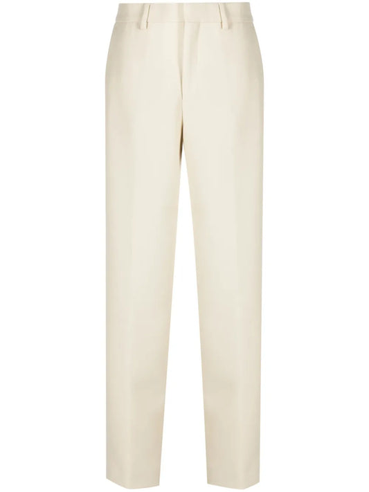 Satin-Finish Tailored Trousers