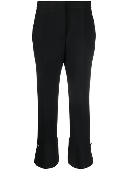 Pressed-Crease High-Waisted Trousers