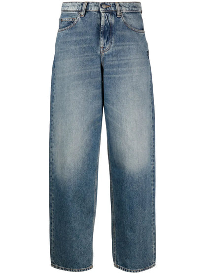 Wide-Leg High-Rise Denim