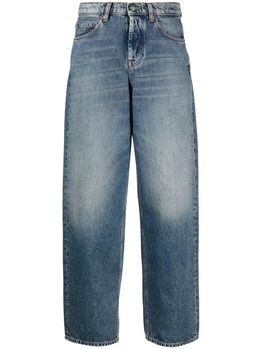 Wide-Leg High-Rise Denim