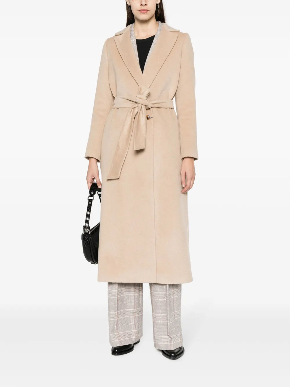 Double-Breasted Belted Midi Coat