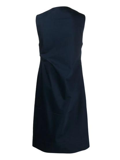 Gathered Sleeveless Midi Dress