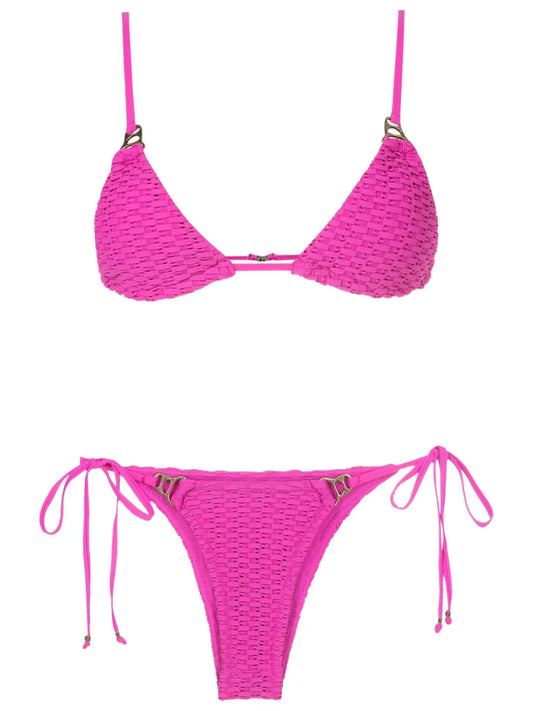 Interwoven-Design Triangle Bikini