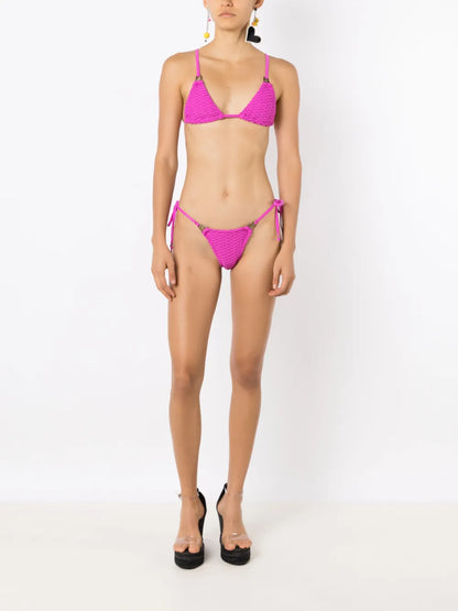 Interwoven-Design Triangle Bikini