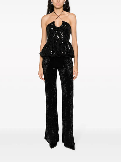 Sequined Halterneck Blouse