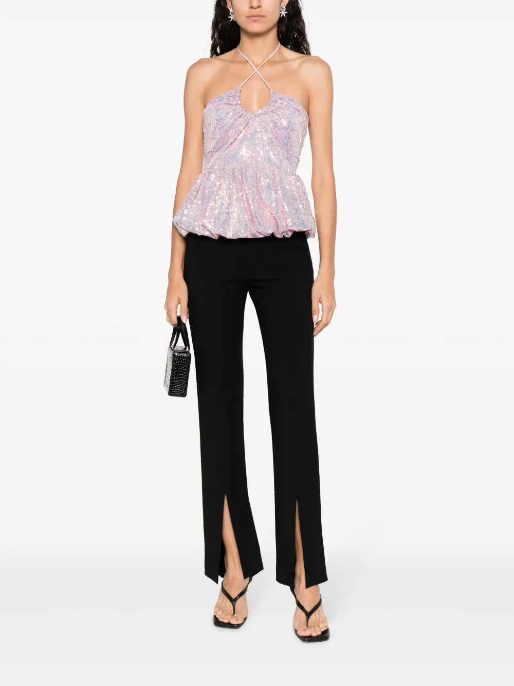 Sequined Halterneck Top