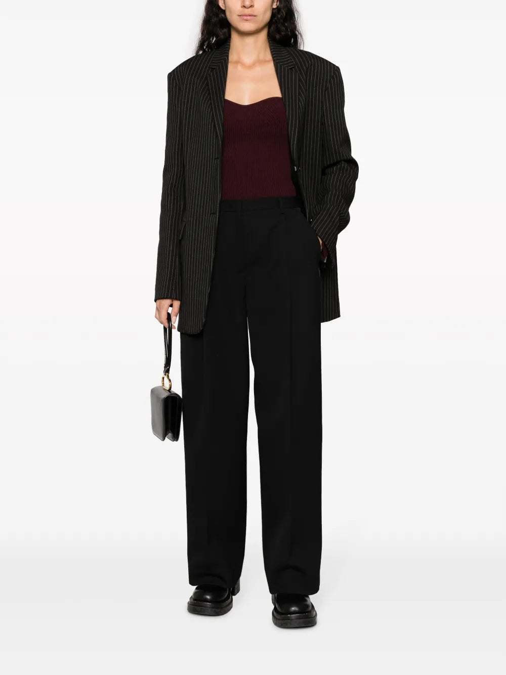 Pleated Cotton-Wool Tailored Trousers