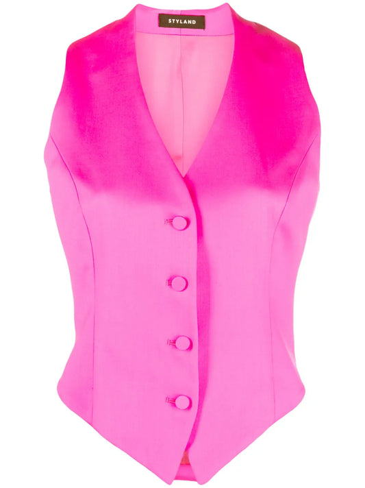 V-Neck Sleeveless Gilet