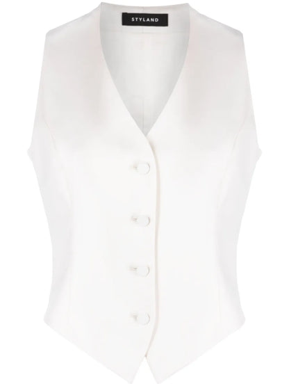 Organic Wool Buttoned-Up Waistcoat