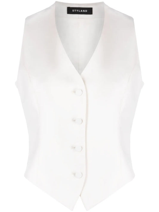 Organic Wool Buttoned-Up Waistcoat