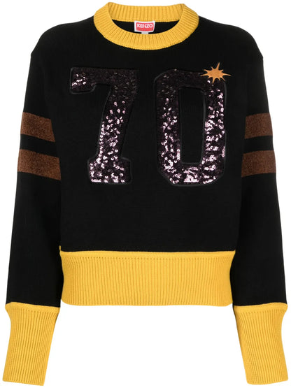 Logo-Embroidered Crew-Neck Jumper