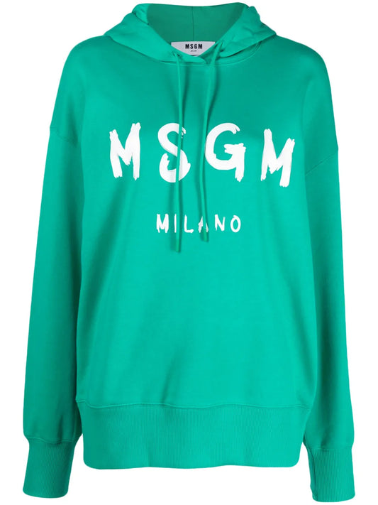 Logo-Print Cotton Hoodie