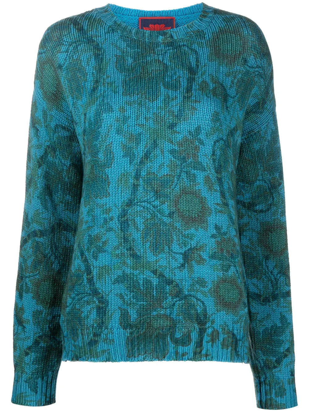 Floral-Print Wool Jumper
