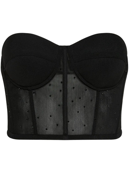 Lucienne Crystal-Embellished Corset Top