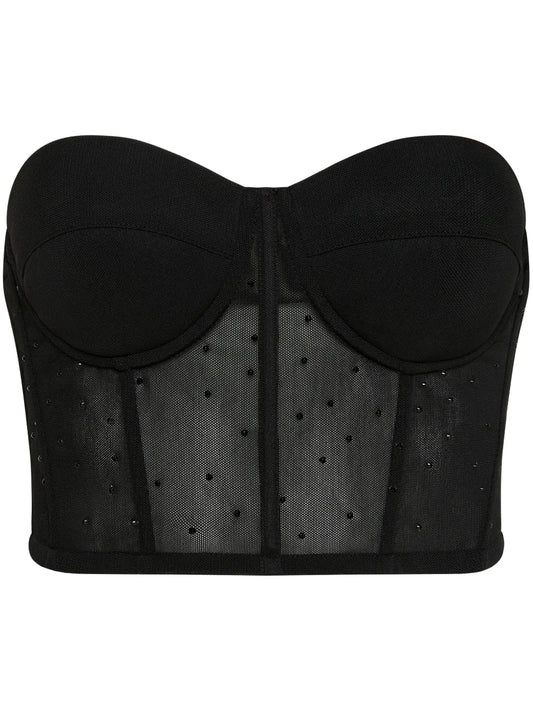 Lucienne Crystal-Embellished Corset Top