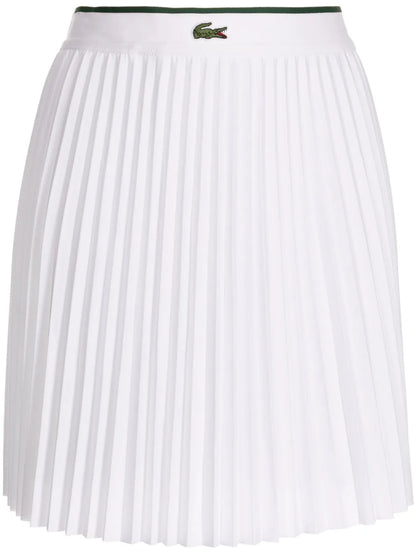 Logo-Embroidered Elasticated Pleated Miniskirt