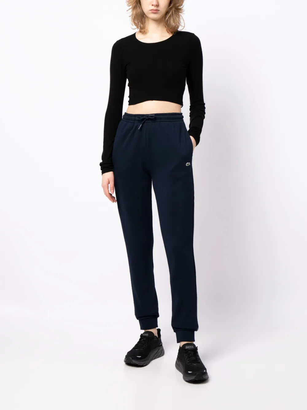 High-Waist Cotton Track Pant