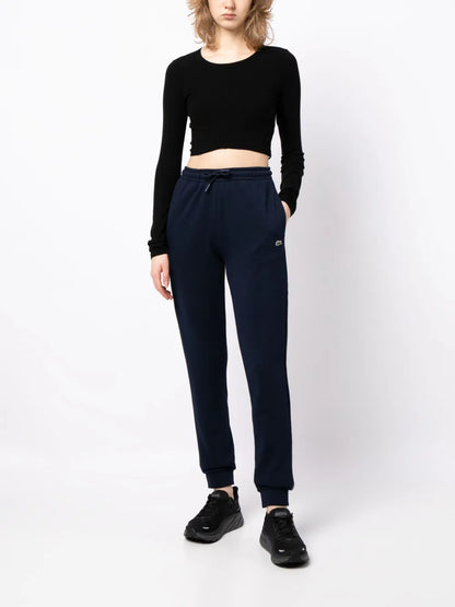 High-Waist Cotton Track Pant