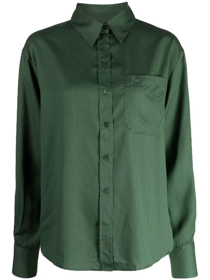 Logo-Appliqué Button-Up Shirt