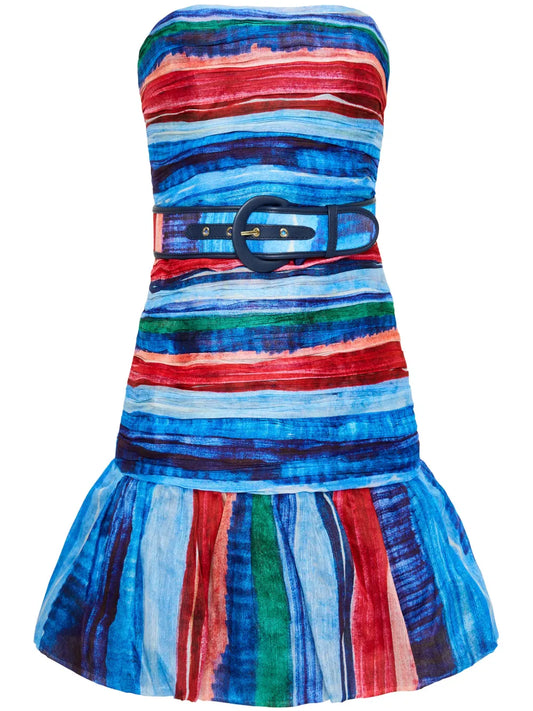 Rimini Striped Strapless Minidress