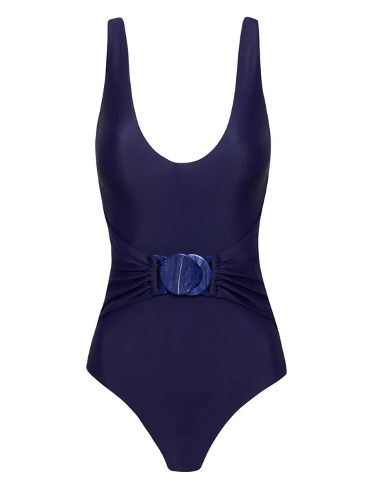 Alba Belted V-Neck Swimsuit