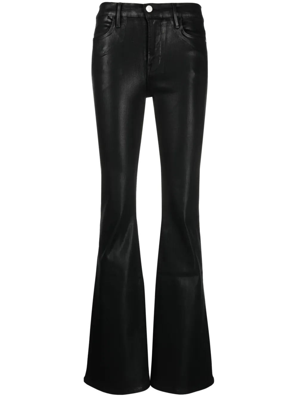 Le Crop Button-Up Flared Jeans