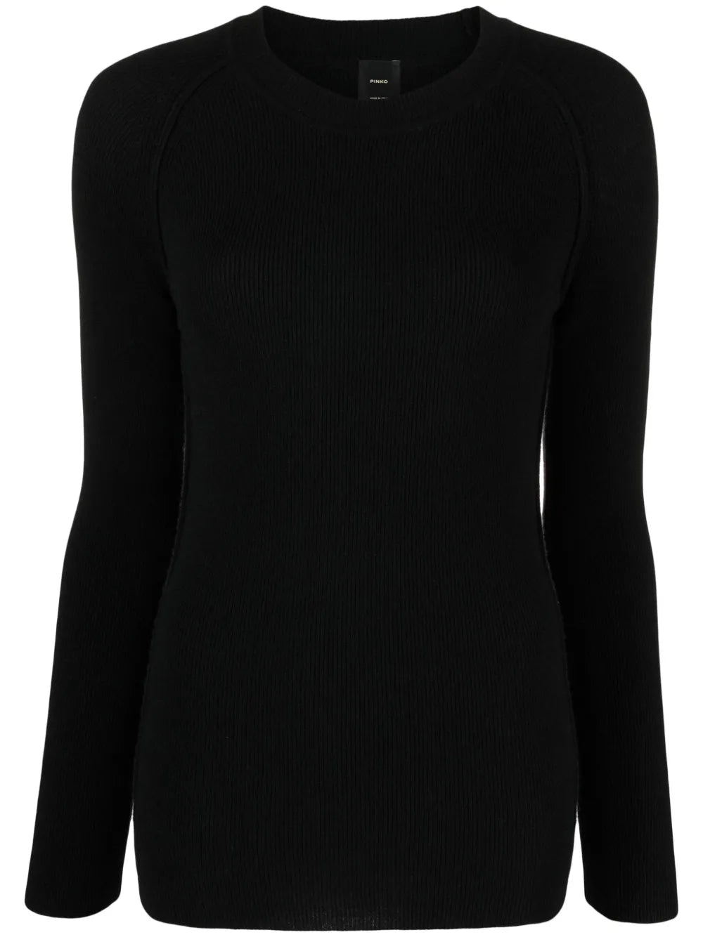 Round-Neck Ribbed-Knit Top