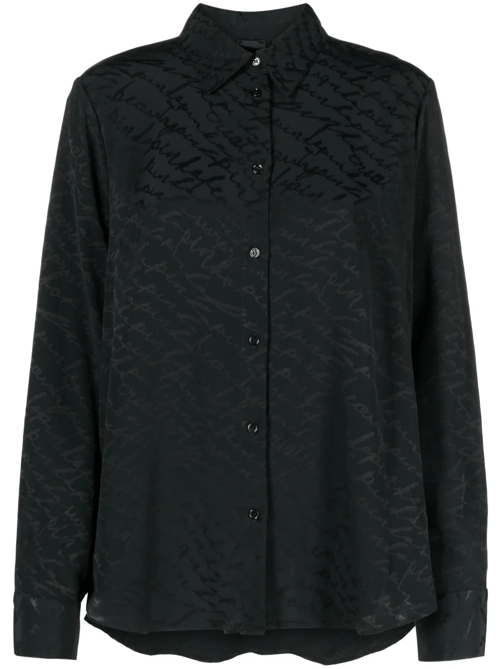 Patterned-Jacquard Long-Sleeve Shirt