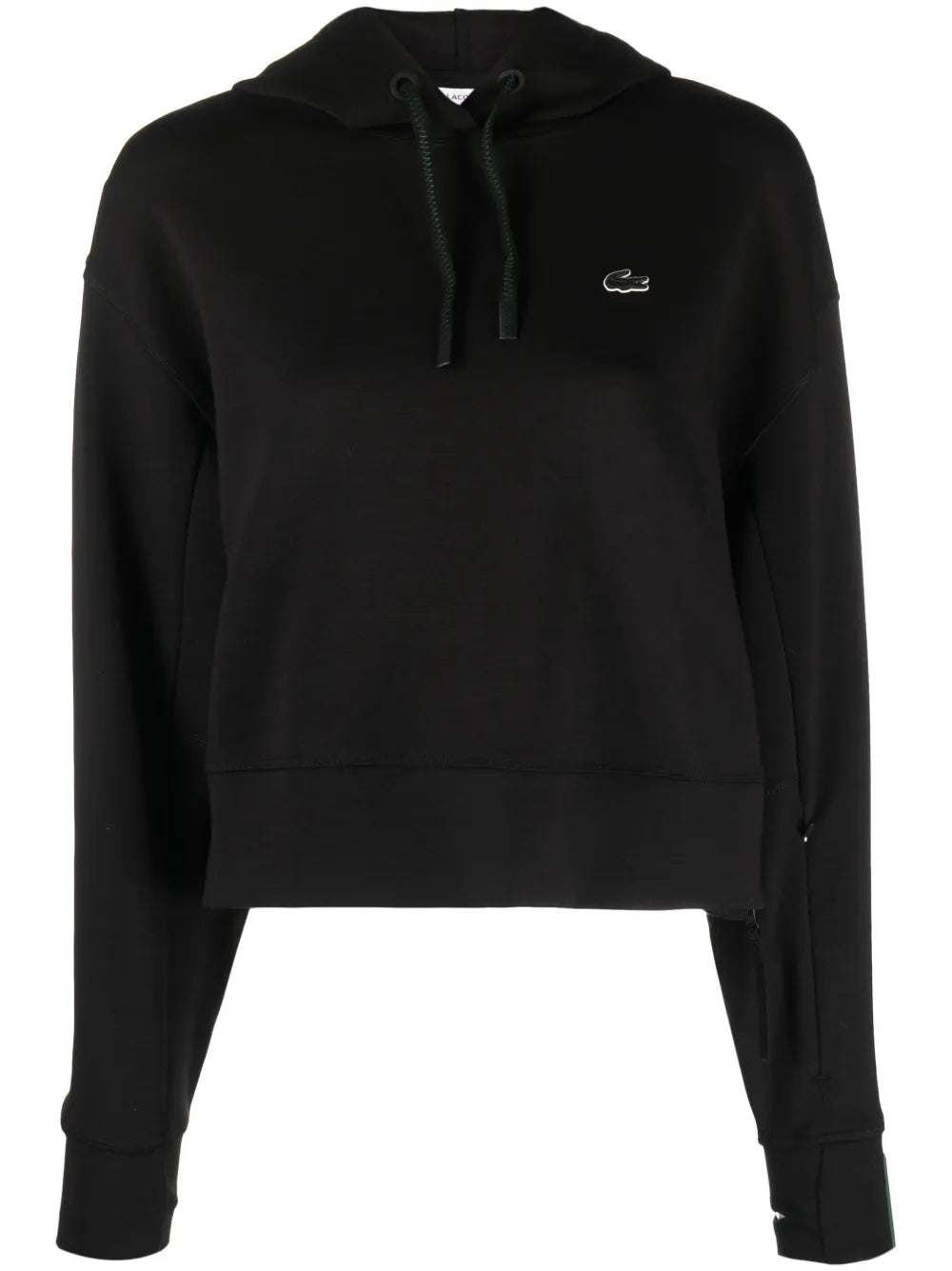 Embroidered-Logo Thumb-Slot Hoodie