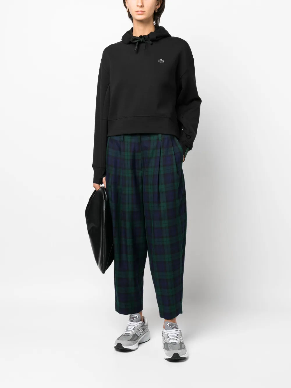 Embroidered-Logo Thumb-Slot Hoodie