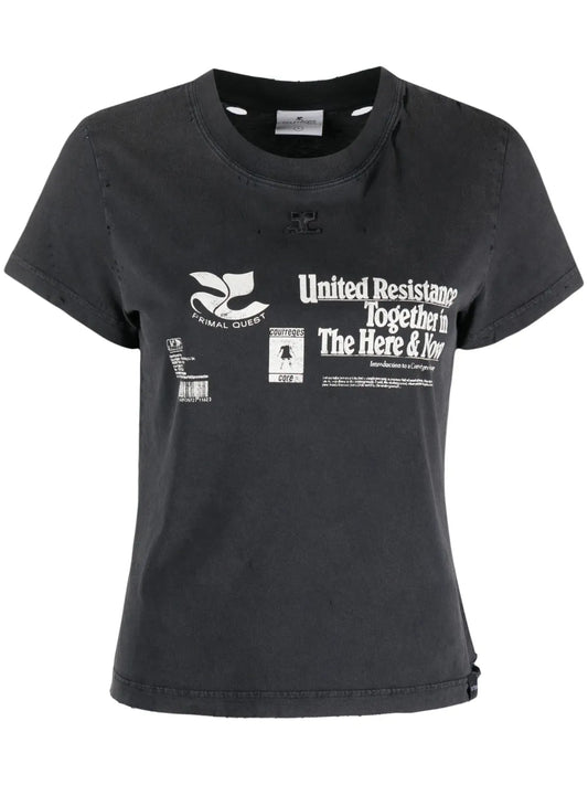 Resistance Destroyed Cotton T-Shirt