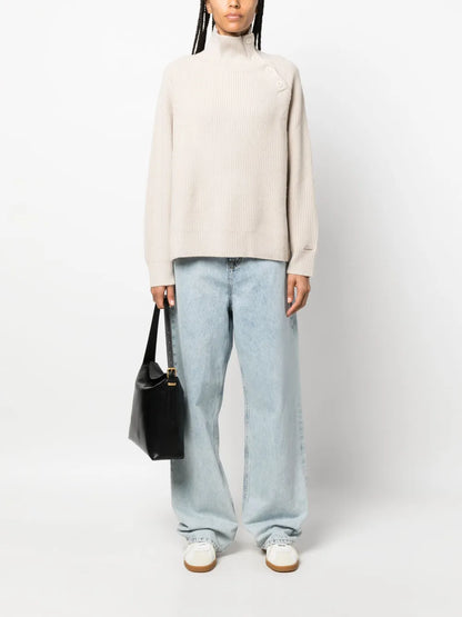 Ribbed-Knit Wool Jumper