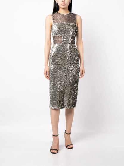 Nixie Sequin-Embellished Midi Dress