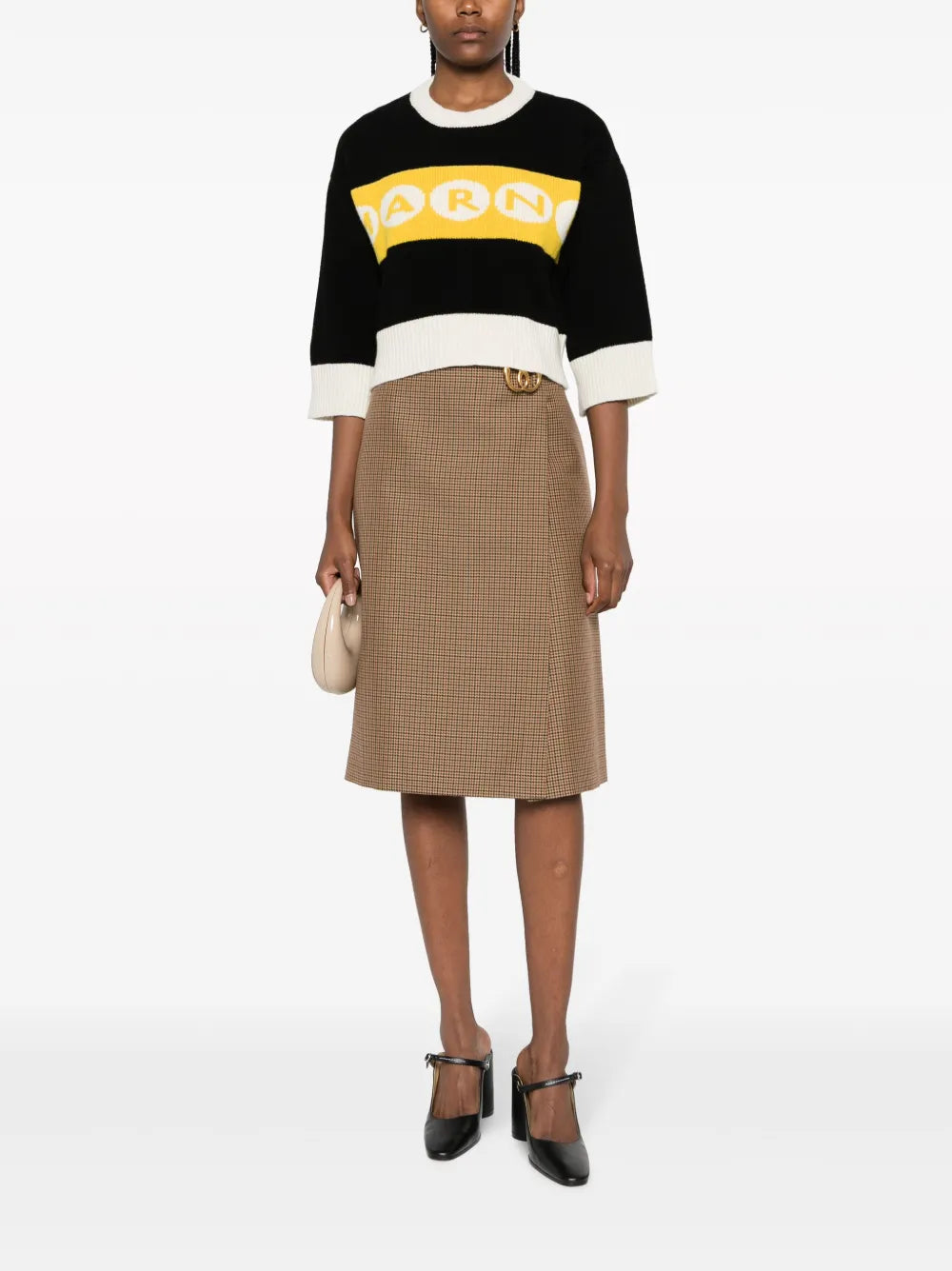 Logo-Intarsia Cropped Jumper