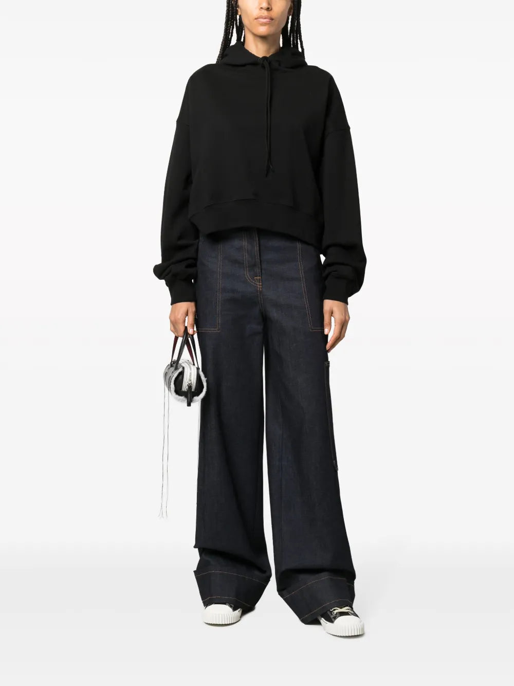 Drawstring Cotton Hoodie