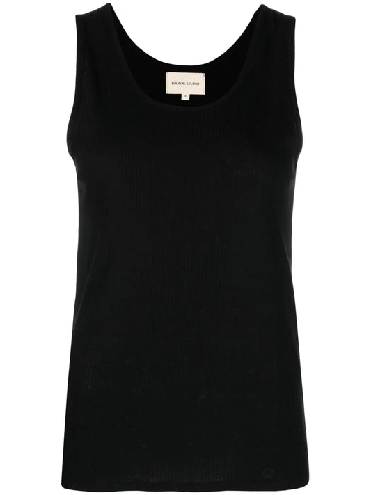 Scoop-Neck Ribbed-Knit Tank Top