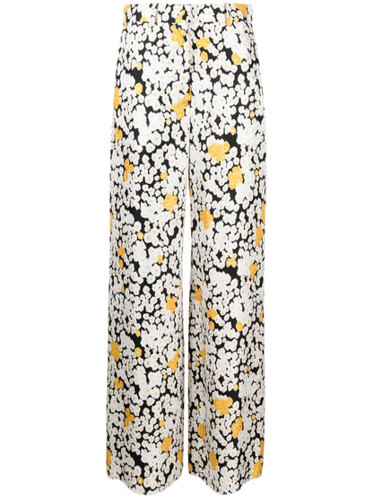 Floral Wide-Leg Trousers