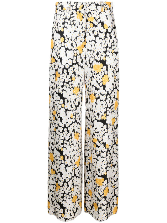 Floral Wide-Leg Trousers