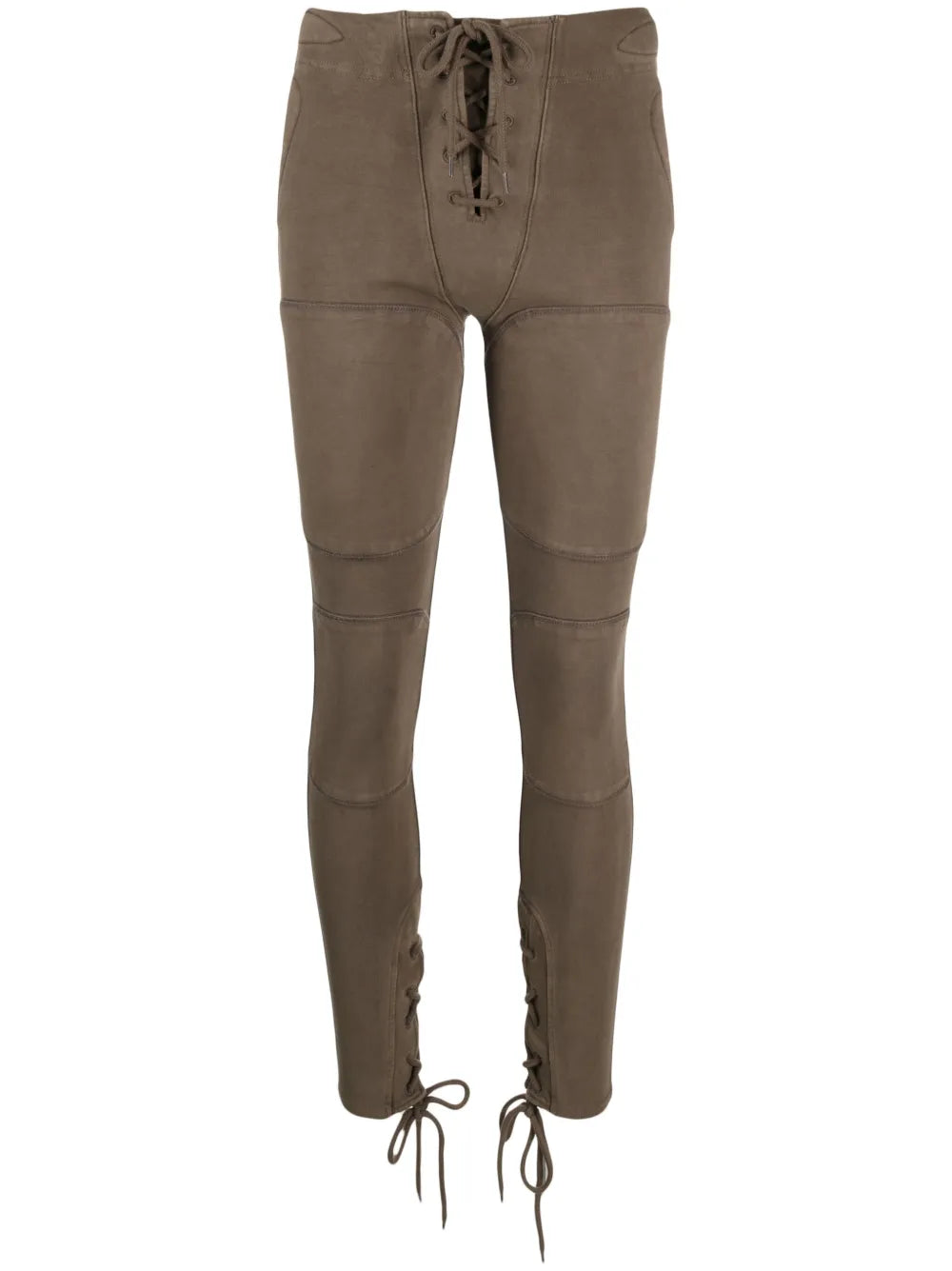 Tie-Fastening Panelled Leggings