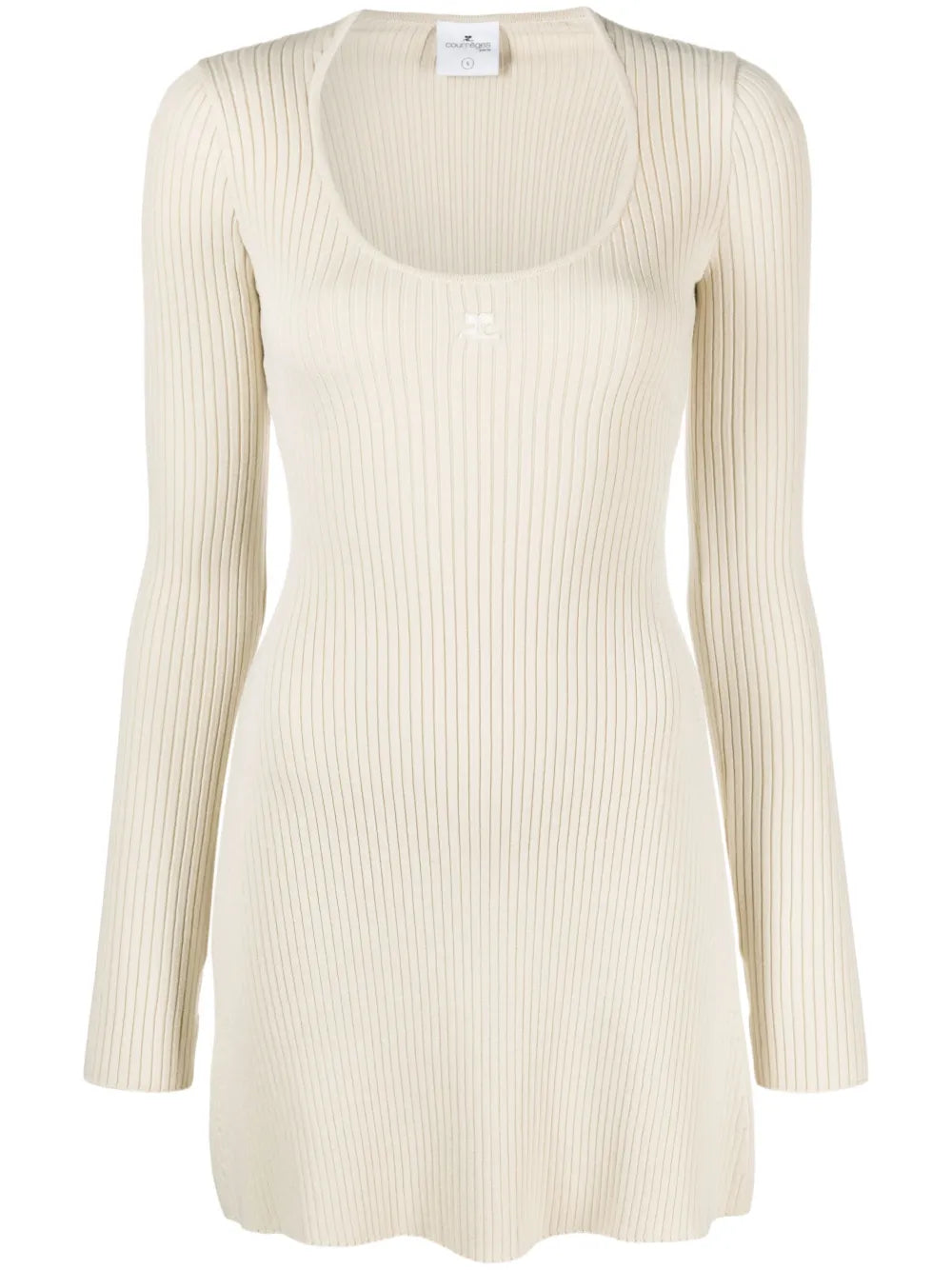 Logo-Embroidered Rib Knit Dress