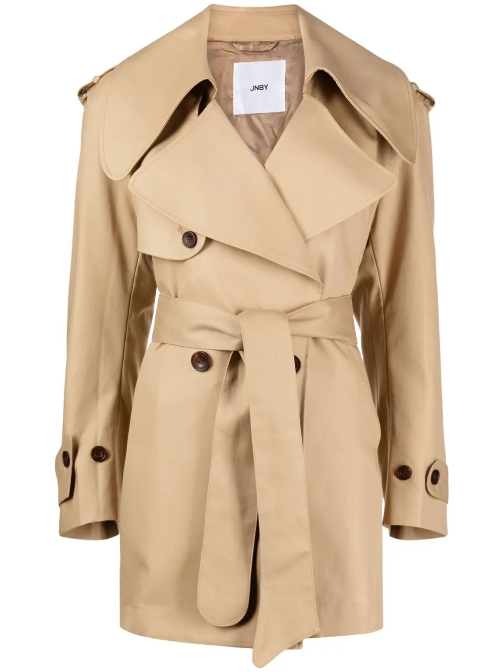 Belted Double-Breasted Trench Coat