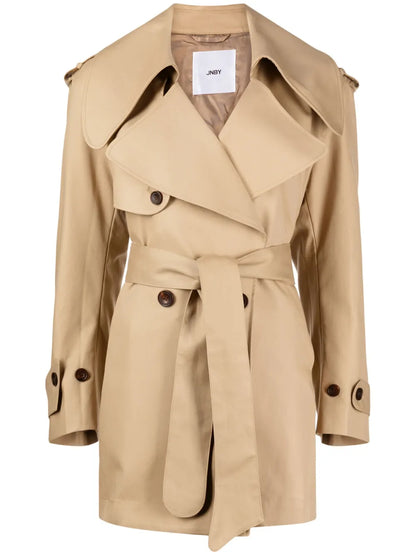 Belted Double-Breasted Trench Coat