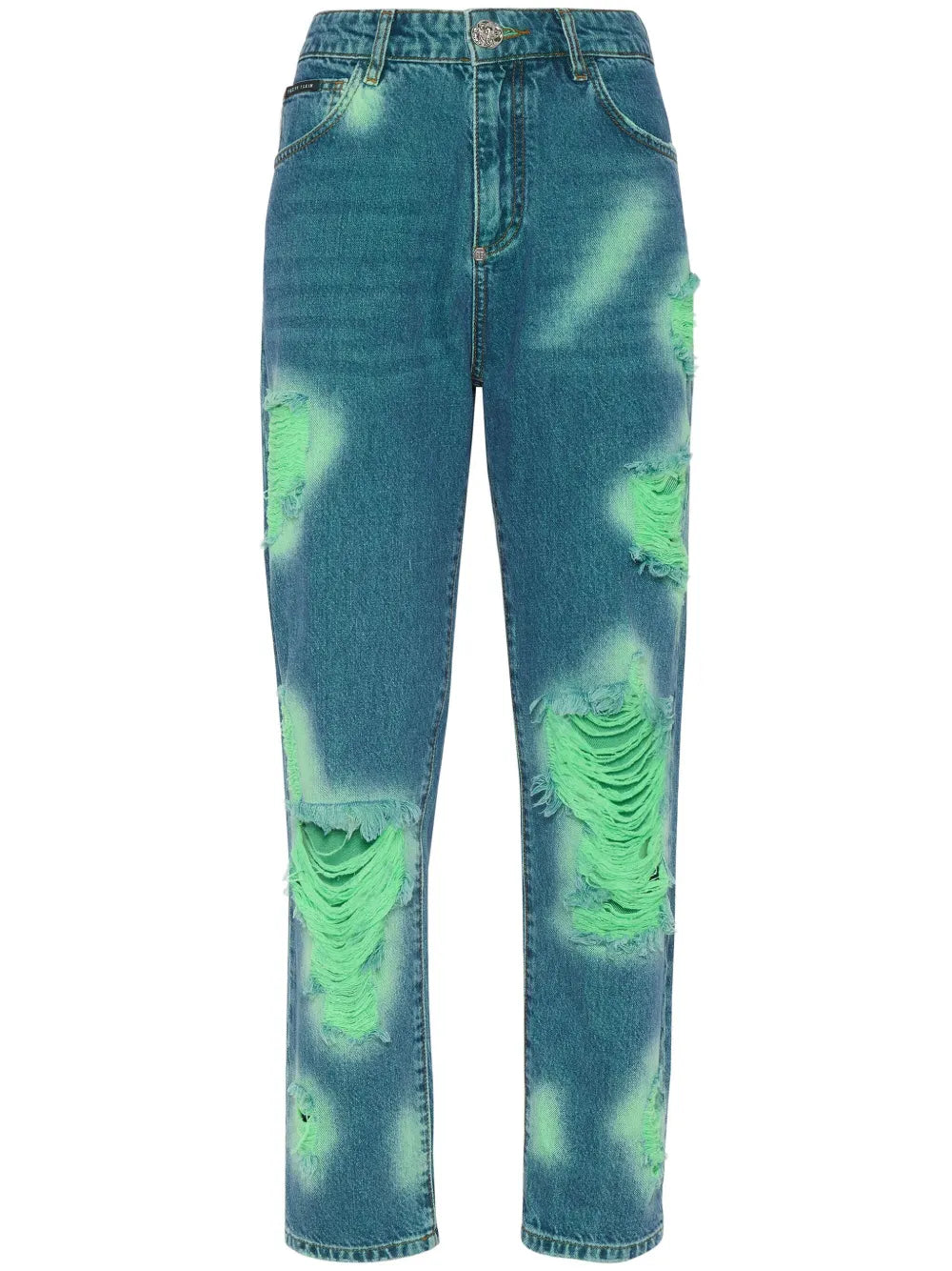 Tie-Dye Frayed Jeans