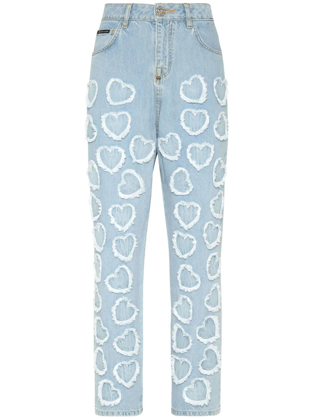 Logo-Patch Cotton Tapered Jeans
