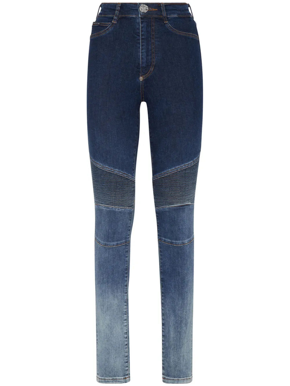 Logo-Patch Cotton Blend Skinny Jeans
