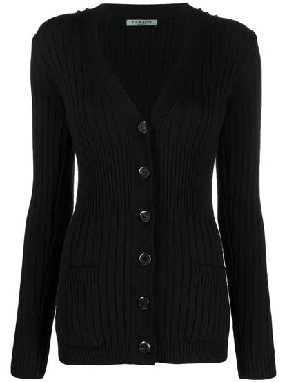 V-Neck Wool Cardigan