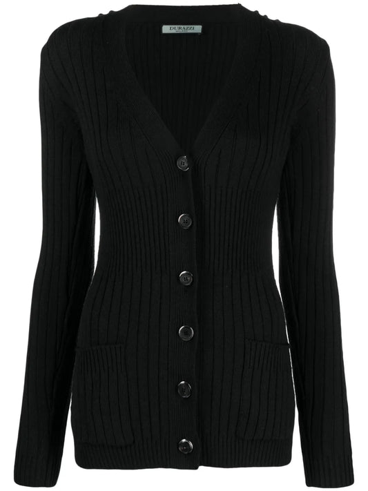 V-Neck Wool Cardigan