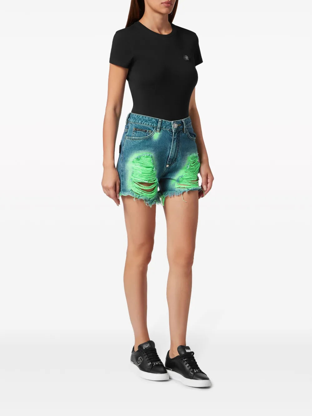 Tie-Dye Frayed Shorts
