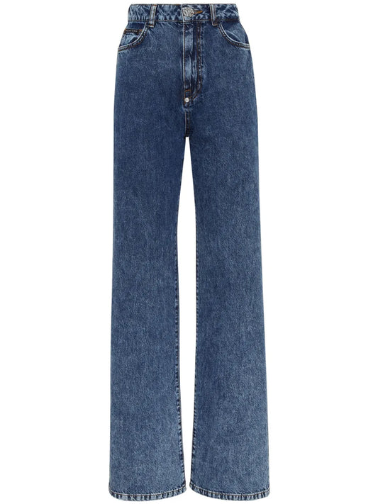 Palace High-Rise Straight-Leg Jeans