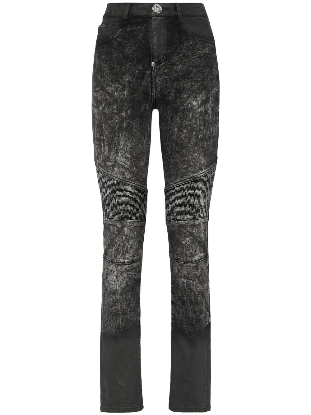 Stonewashed High-Waist Jeans